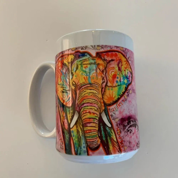 Dean Russo Boho Elephant Mug Art Coffee‎ Tea Cup - Picture 10 of 10